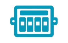 Electrical switchboard and transformer maintenance icon