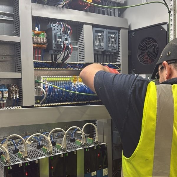 Industrial Electrical Panel Wiring Sheffield Nova Electrical engineer wiring an industrial electrical panel in Sheffield